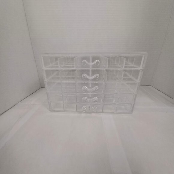 Acrylic EMPTY Nail Art Storage Box -120 Slots -5 Levels Of Removable Drawers NEW - Picture 9 of 9